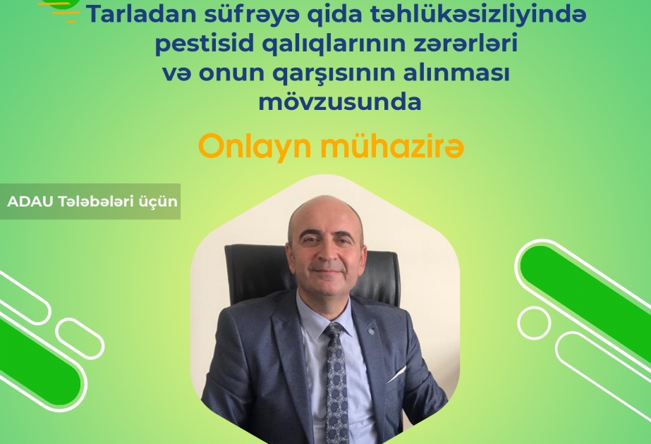 Türkiyənin Ege Universitetinin professoru ADAU tələbələrinə mühazirə söyləyib