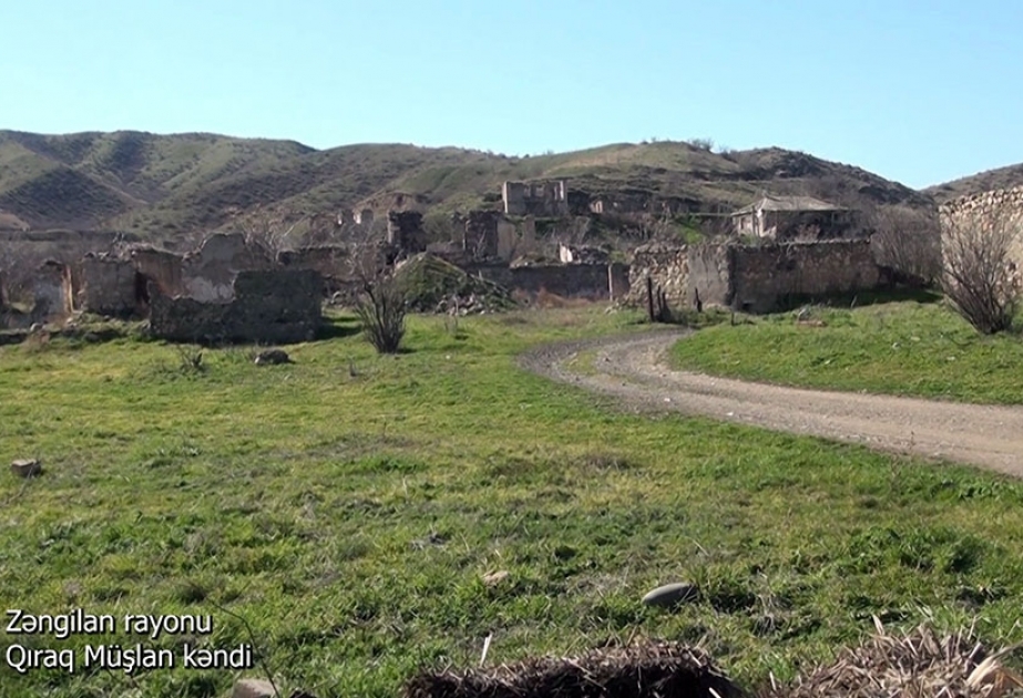 Müdafiə Nazirliyi Zəngilan rayonunun Qıraq Müşlan kəndinin videogörüntülərini paylaşıb VİDEO