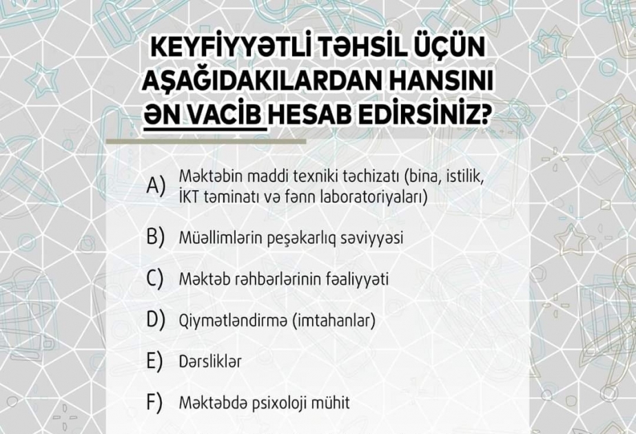 Təhsil Nazirliyi sorğu keçirir