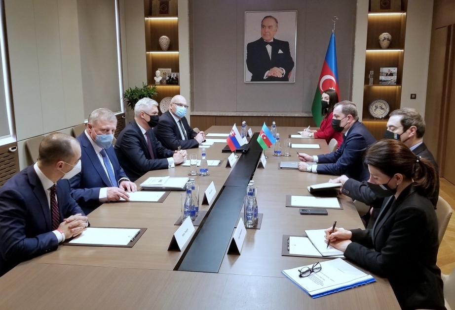Ministro de Asuntos Exteriores de Azerbaiyán se reúne con su homólogo eslovaco