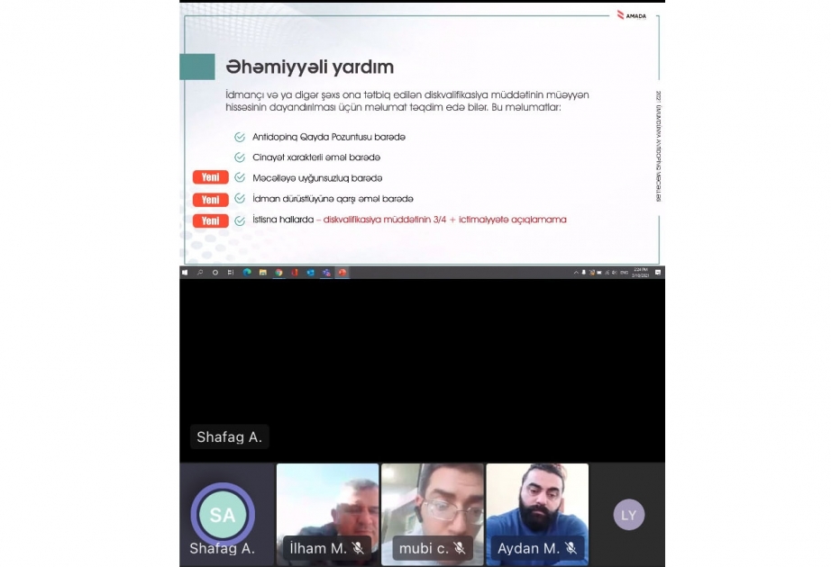 AMADA paralimpiyaçılar üçün onlayn seminar keçirib
