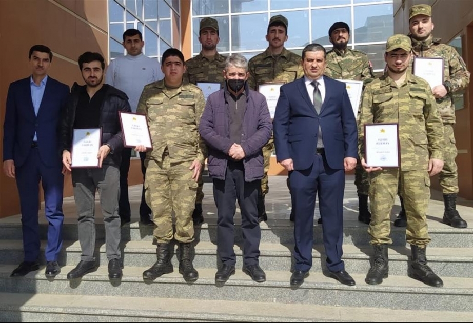 Vətən müharibəsi iştirakçısı olan bir qrup idmançının gənclərlə görüşü olub