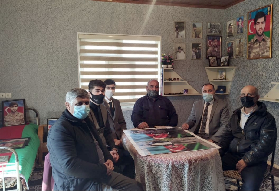 Masallılı gənclər şəhid idmançının ailəsini ziyarət ediblər