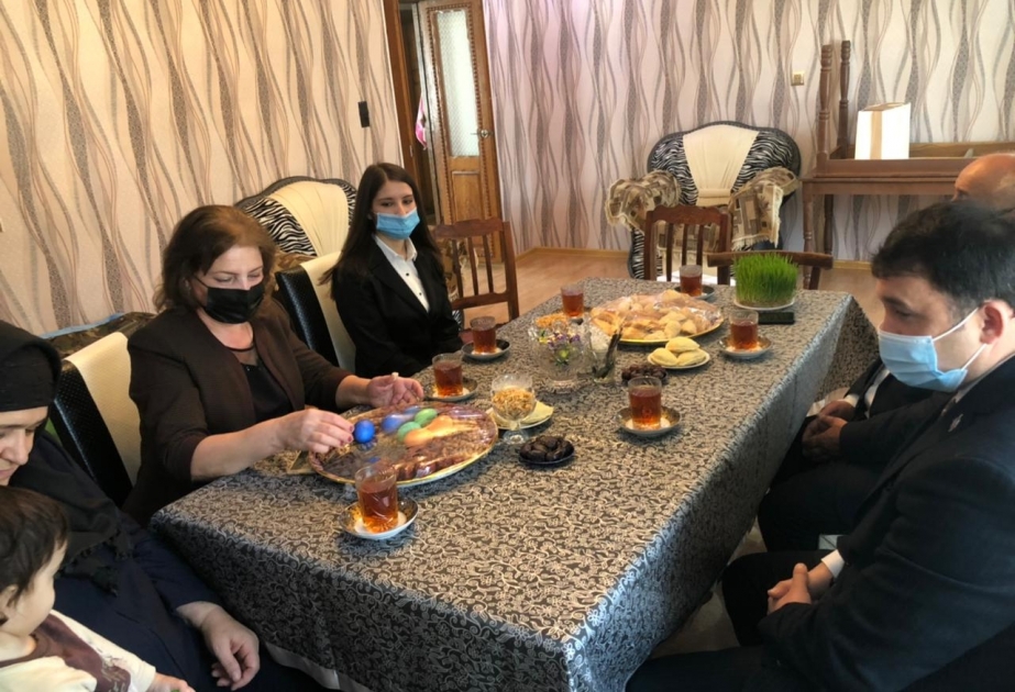 Novruz bayramı ərəfəsində şəhid ailələri ziyarət olunub