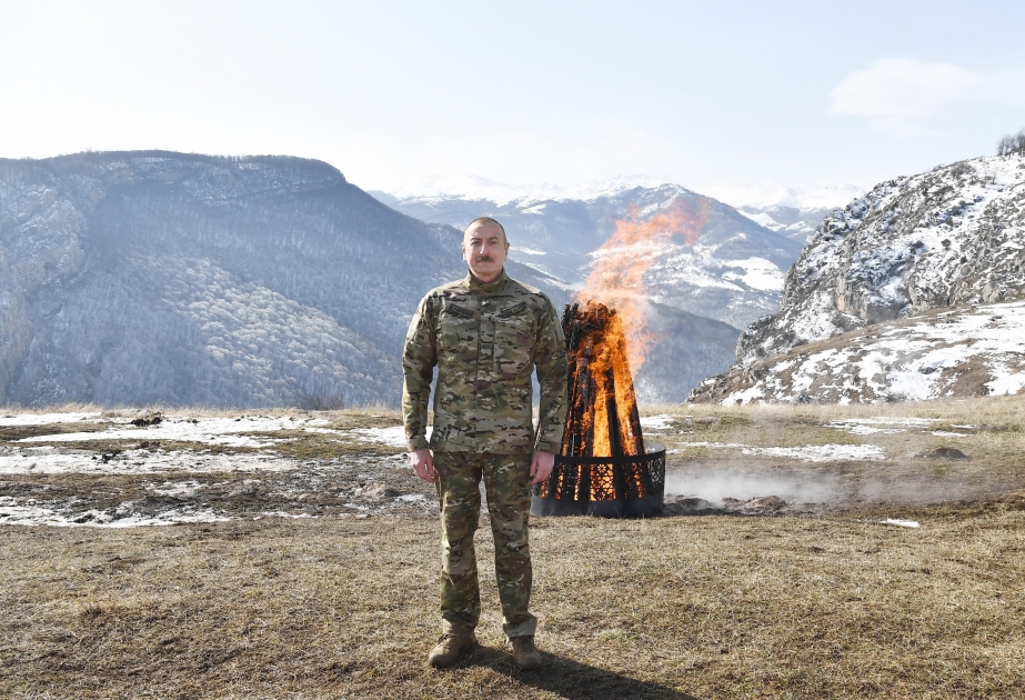 President Ilham Aliyev: Our celebrating Novruz in Shusha, on Jidir Duzu is a historic event