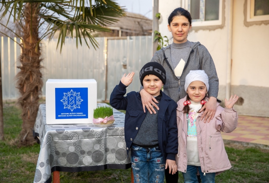 Heydər Əliyev Fondu aztəminatlı ailələrə Novruz bayramı münasibətilə sovqatlar göndərib