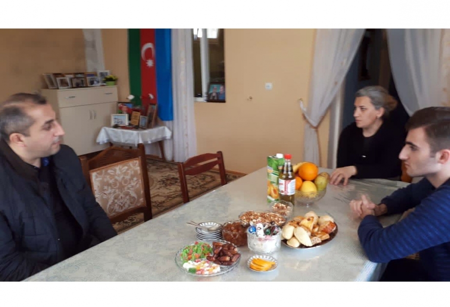 Mingəçevir Dövlət Universitetinin əməkdaşları Novruz bayramı münasibətilə şəhid ailələrini ziyarət ediblər