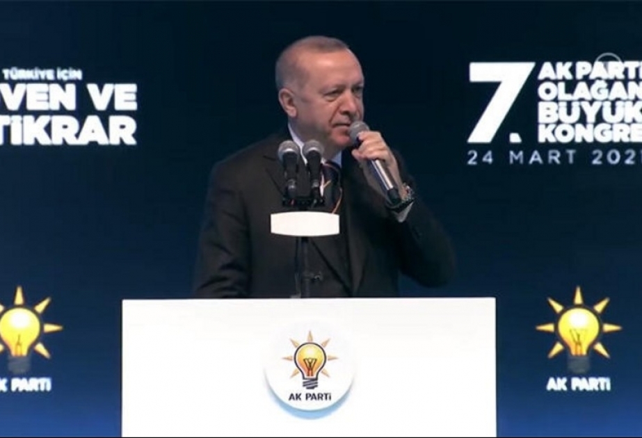 Prezident Rəcəb Tayyib Ərdoğan: Ədalət və İnkişaf Partiyası indiyədək qarşıya qoyduğu bütün vəzifələri həyata keçirib