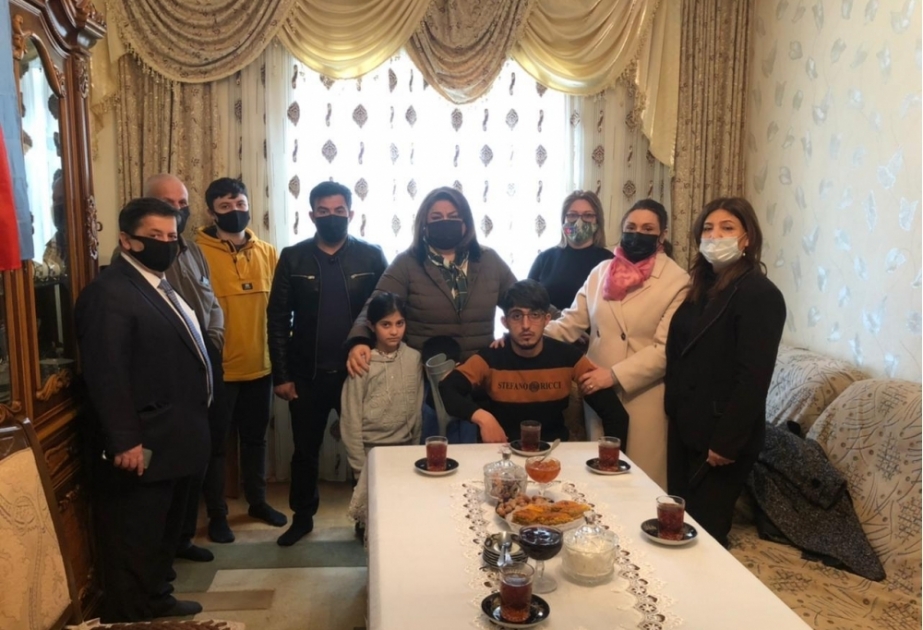 Sumqayıtda şəhid və qazi ailələri ziyarət edilib