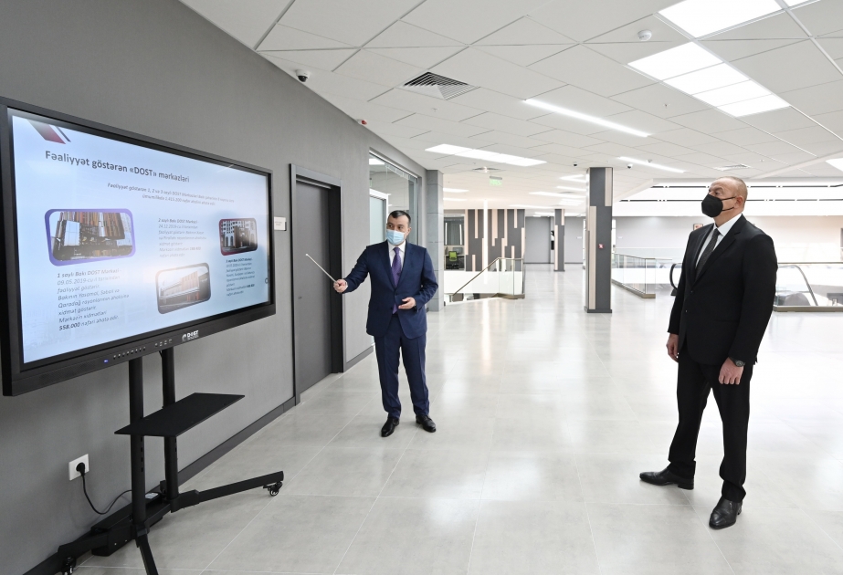 Le président Ilham Aliyev participe à l’inauguration du Centre DOST №4 à Bakou VIDEO