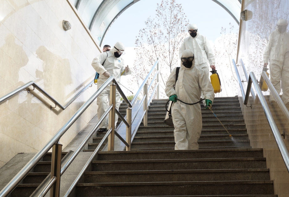 Zaqatala şəhərində koronavirus əleyhinə təkrar dezinfeksiya işləri aparılıb