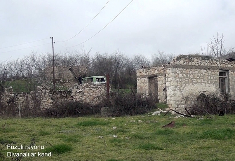 Le ministère de la Défense diffuse une vidéo du village de Divanalylar de la région de Fuzouli VIDEO   
