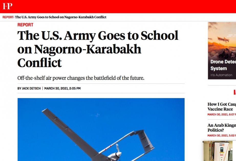 В США изучают тактику ведения Азербайджаном войны в Карабахе