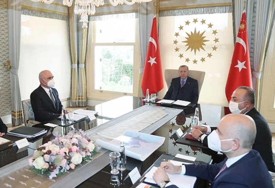 Türkiyə Prezidenti Azərbaycanın Baş nazirinin müavinini qəbul edib