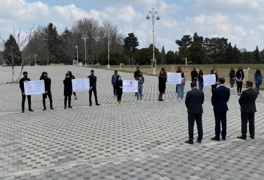 Gənclərin iştirakı ilə “31 Mart soyqırımını unutmadıq” adlı tədbir keçirilib