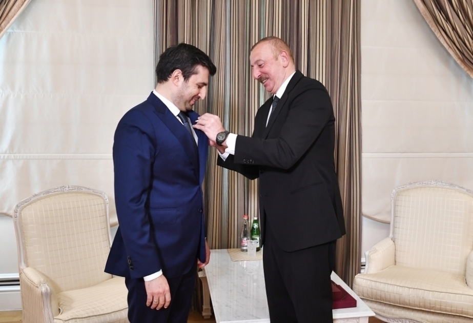 President Ilham Aliyev awards Selcuk Bayraktar with “Garabagh” Order