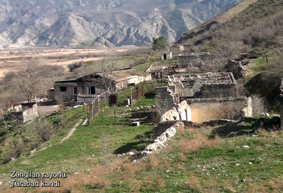 Müdafiə Nazirliyi Zəngilan rayonunun Turabad kəndinin videogörüntülərini paylaşıb VİDEO