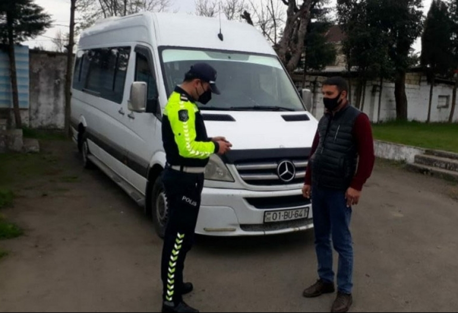 Astarada xüsusi karantin rejiminin qaydalarını pozan mikroavtobus sürücüsü cəzalandırılıb
