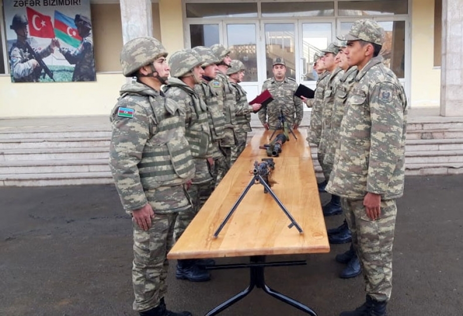 Azerbaijan Army holds departure ceremony of servicemen discharged from military service