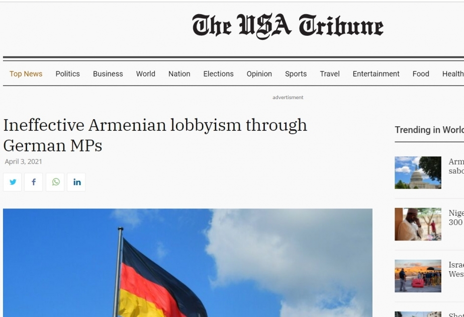 “The USA Tribune”: alman deputatlar vasitəsilə qeyri-effektiv erməni lobbiçiliyi