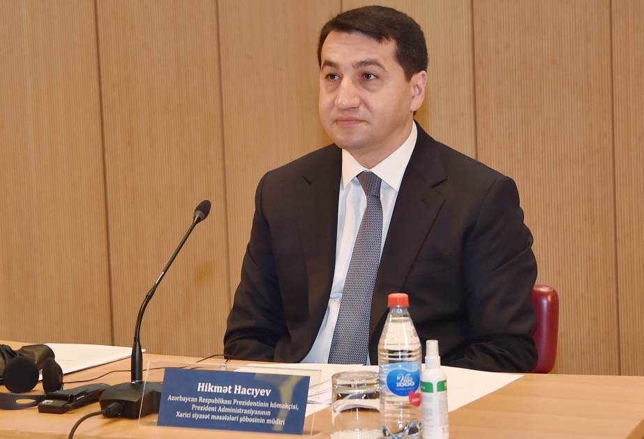 Hikmət Hacıyev: Ermənistan minalanmış ərazilərin xəritəsini təqdim etməməklə Azərbaycanın mülki əhalisinin hüquqlarını kobud surətdə pozur