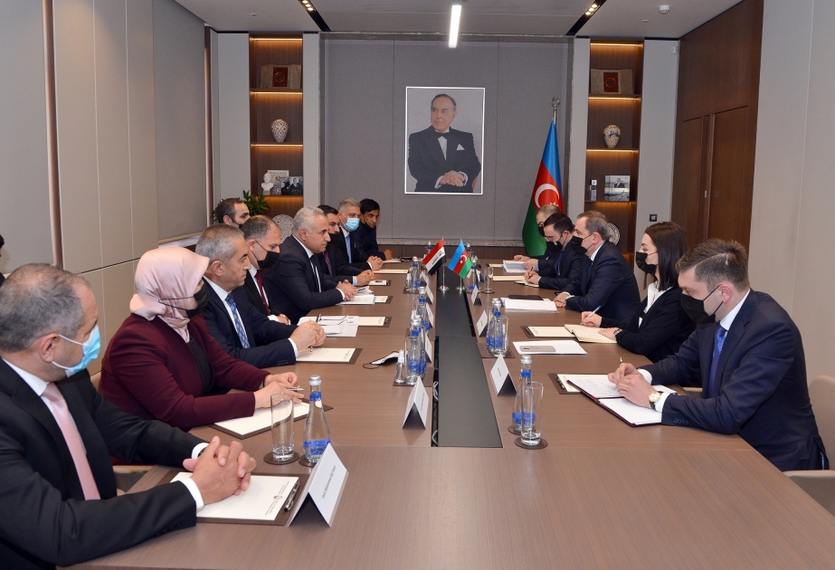 El ministro de Asuntos Exteriores azerbaiyano recibe a la delegación parlamentaria iraquí