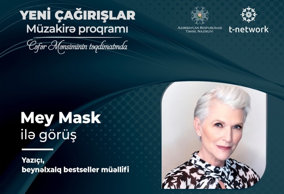 Beynəlxalq bestseller müəllifi Mey Mask “Yeni çağırışlar” proqramının qonağı olacaq