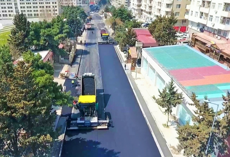 Ремонтируется улица Худу Мамедова в столице ВИДЕО