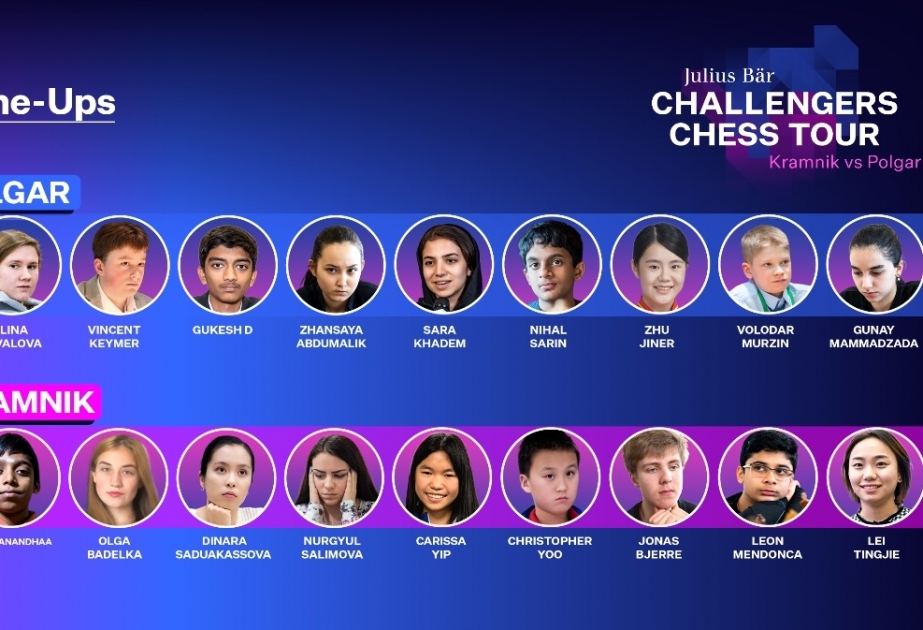 Günay Məmmədzadənin də qatılacağı “Julius Baer Challengers Chess Tour” şahmat turniri sabah start götürəcək