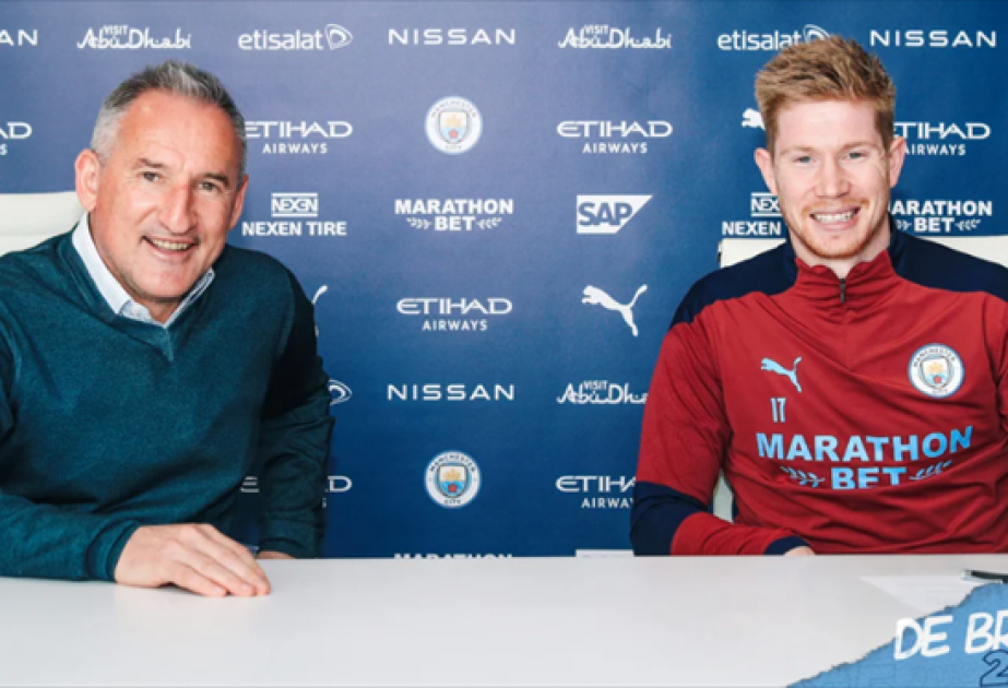 “Mançester Siti” yarımmüdafiəçisi Kevin De Bruyne ilə yeni müqavilə imzalayıb