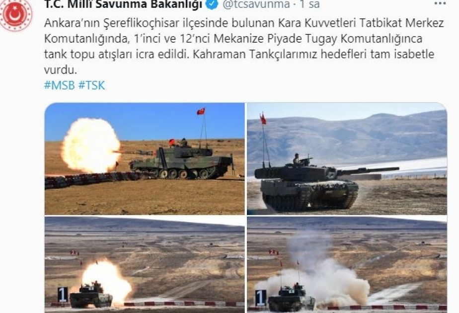 Türkiyə Ordusunun Ankarada möhtəşəm təlimləri keçirilib