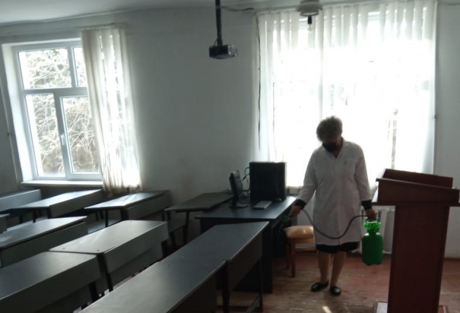 Mingəçevir Dövlət Universitetində növbəti dəfə tibbi-profilaktik və dezinfeksiya işləri aparılıb
