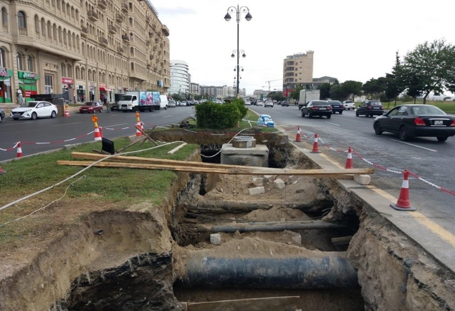 Ağ Şəhərdə yağış suları kollektorlarının çəkilişi davam edir