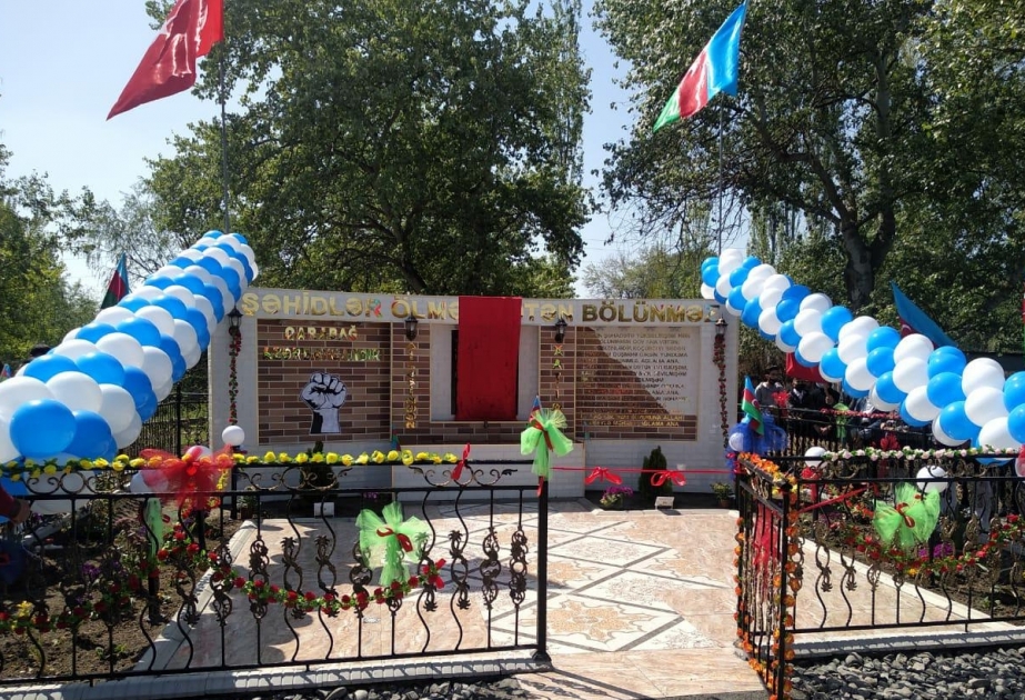 Ağdaşda şəhidin xatirəsi əbədiləşdirilib