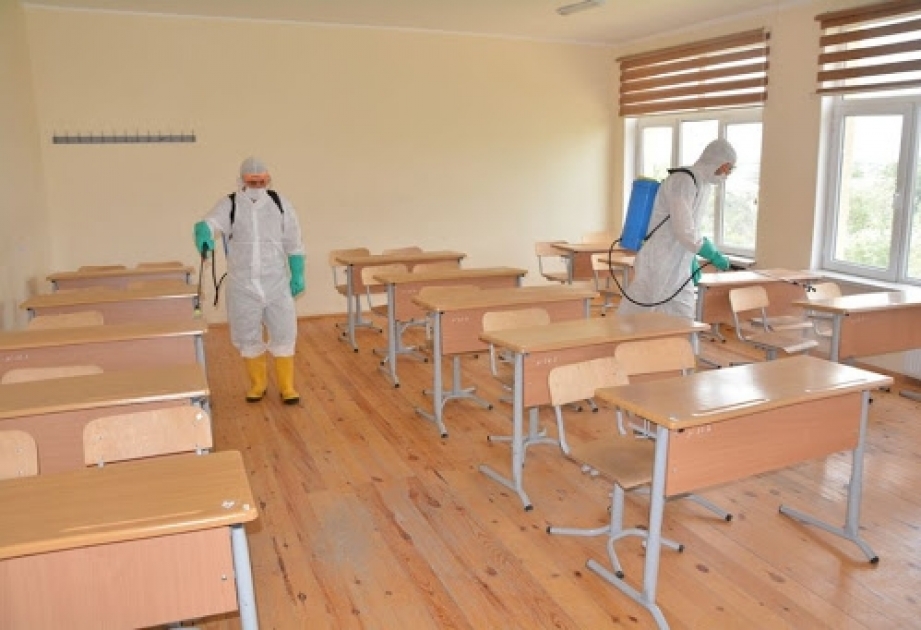 İmtahan binalarında pandemiya şəraitinin tələblərinə uyğun olaraq profilaktik tədbirlər həyata keçirilib