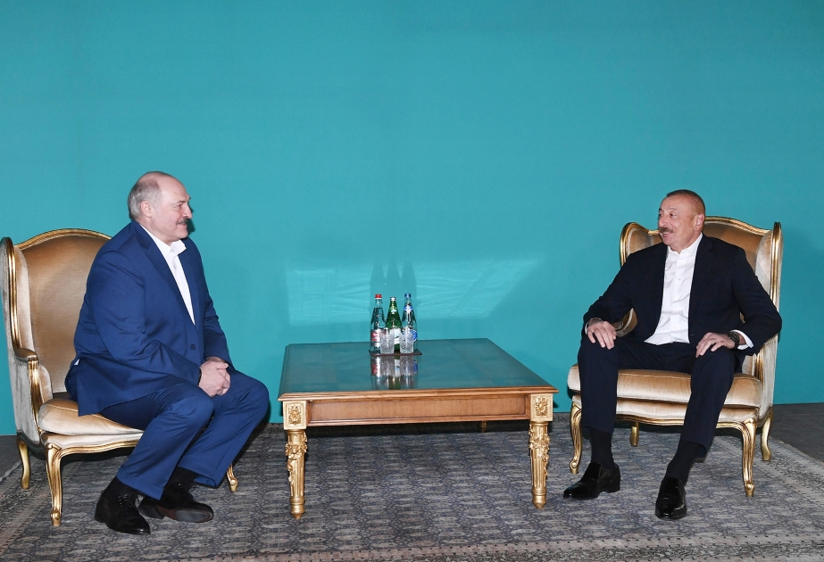 Unofficial meeting of Azerbaijani President Ilham Aliyev and Belarus President Alexander Lukashenko was held VIDEO