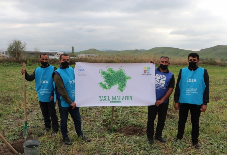 En el marco del proyecto "Maratón Verde" se celebró una campaña de plantación de árboles en el distrito de Gubadli