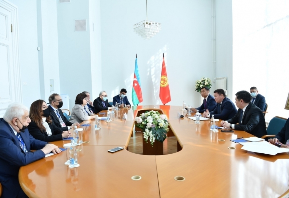 Milli Məclisin sədri Sahibə Qafarova Qırğızıstan parlamentinin sədri ilə görüşüb