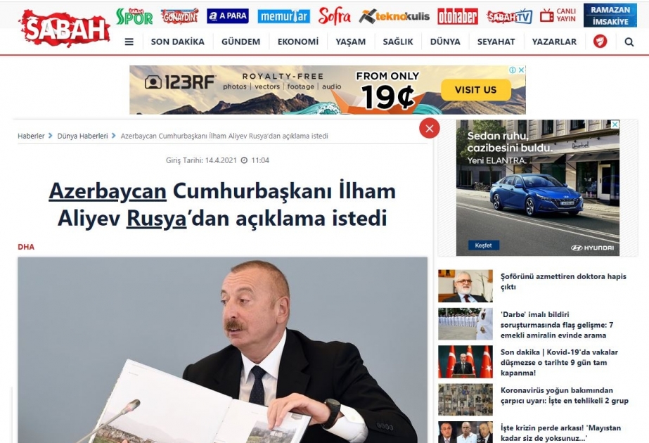 Türkiyə mediası Azərbaycan Prezidentinin ADA Universitetində keçirilən konfransdakı çıxışını işıqlandırmaqda davam edir
