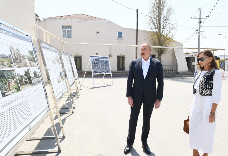 Ilham Aliyev y Mehriban Aliyeva se familiarizaron con las obras de renovación y restauración del asentamiento de Pirshaghi