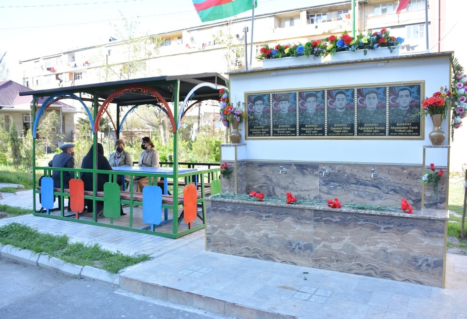 Xırdalanda altı şəhidin xatirəsinə bulaq kompleksi istifadəyə verilib