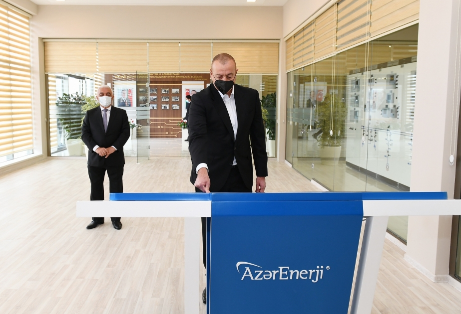 El presidente Ilham Aliyev inaugura las subestaciones reconstruidas