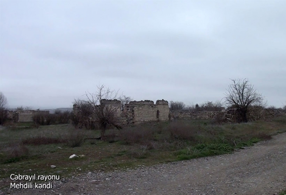 مقطع فيديو لقرية مهديلي بمحافظة جبرائيل المحررة من وطأة الاحتلال الأرميني (فيديو)