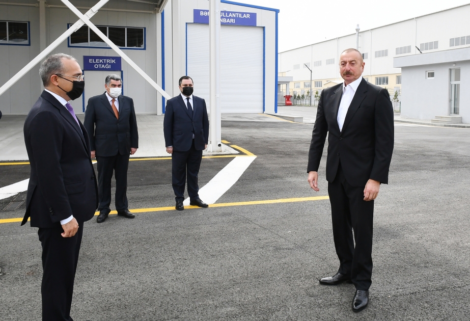 Президент Ильхам Алиев принял участие в открытии Гаджигабульского промышленного квартала ОБНОВЛЕНО ВИДЕО