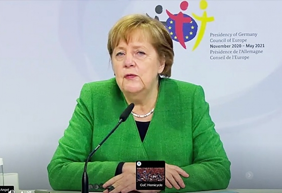 Angela Merkel: Dəqiq qaydalara əsaslanan beynəlxalq nizam ölkələr arasında qarşılıqlı sülh münasibətləri üçün əsas olmalıdır