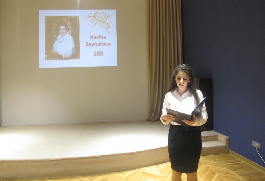 Teatr Muzeyində Xalq artisti Nəsibə Zeynalovanın 105 illik yubileyi qeyd edilib
