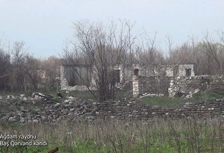 Azerbaijan’s Defense Ministry releases video footages of Bash Garvand village, Aghdam district