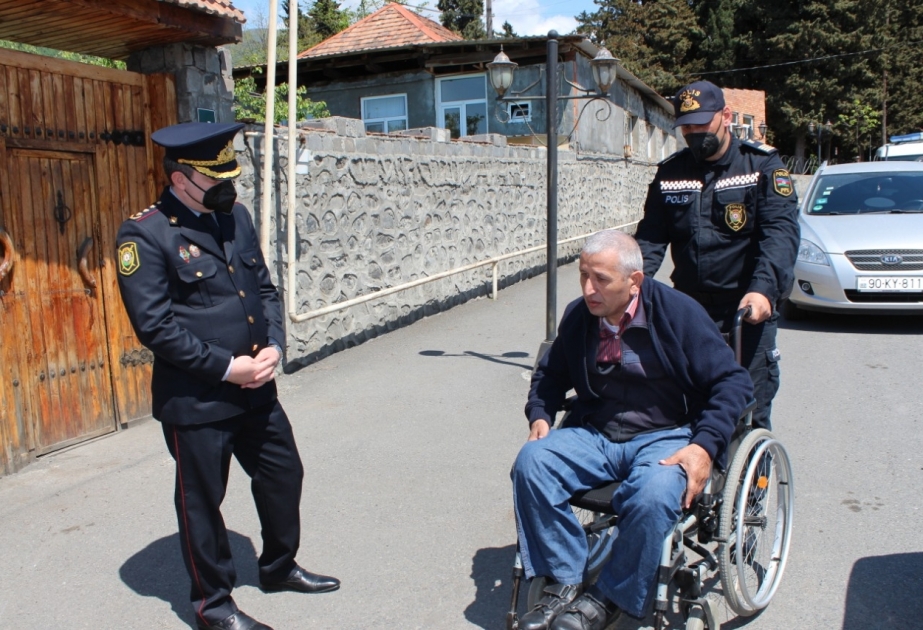 Qax polisi şəhid ailələrini və qaziləri ziyarət edib