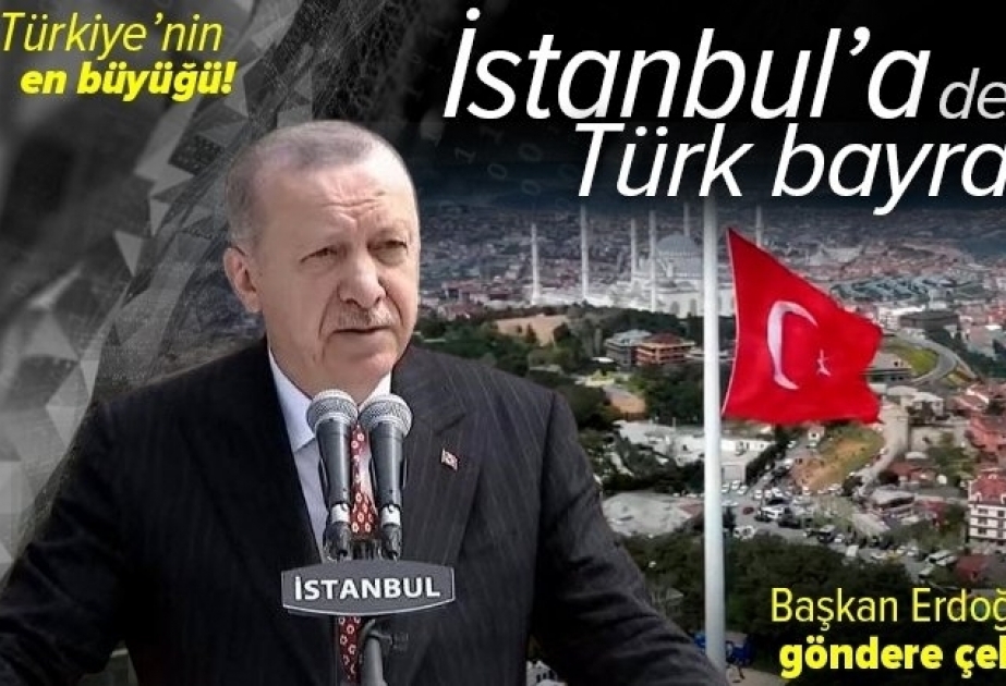 La bandera turca más grande del mundo se erige en Estambul