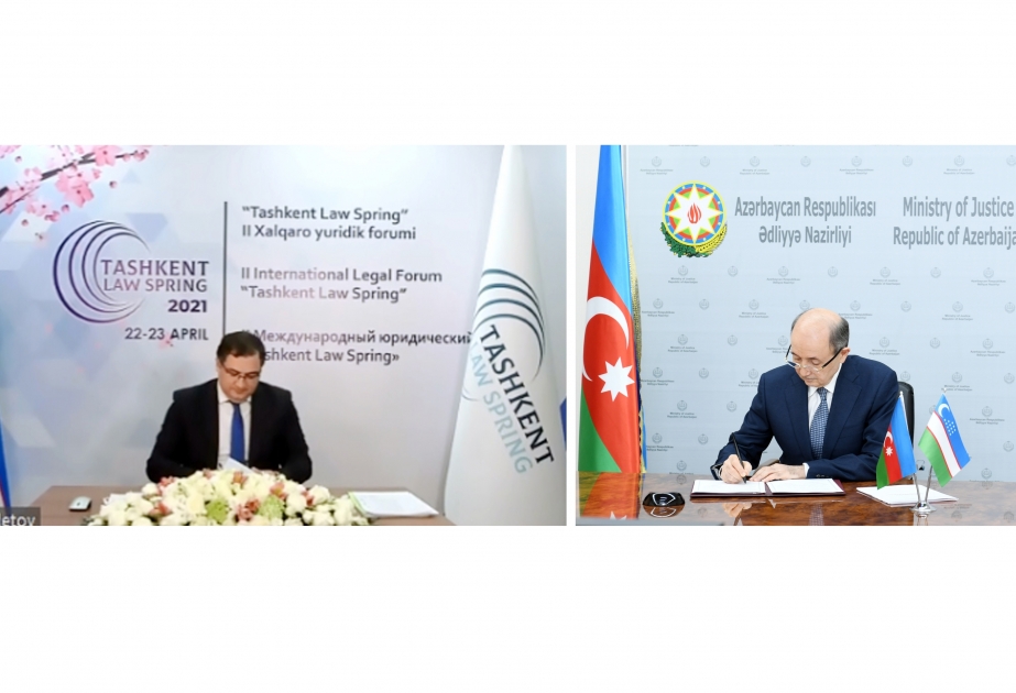 Se ha firmado un programa de cooperación entre los Ministerios de Justicia de Azerbaiyán y Uzbekistán